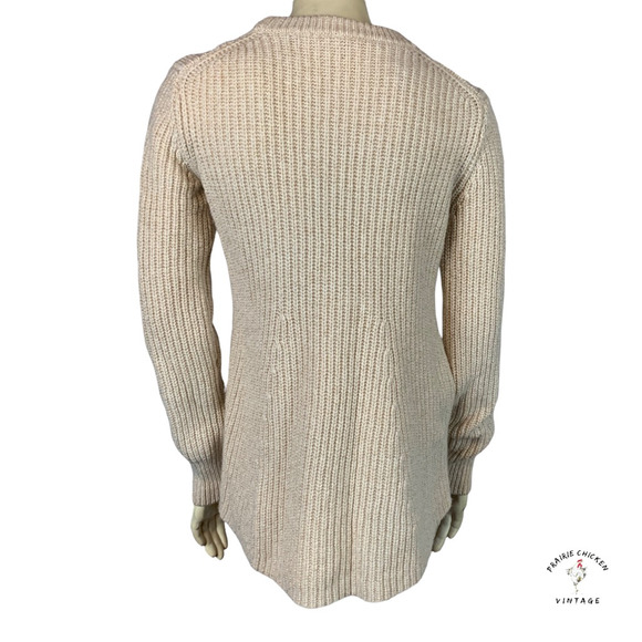 Athleta Womens Sierra Pullover Sweater Beige Wool Blend Ribbed Crew Neck XS - Picture 2 of 11